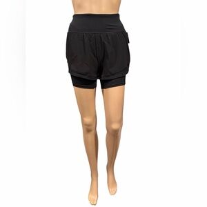 SPANX Get Moving Booty Boost Double Layer Shorts Womens 50197R Black Size XS